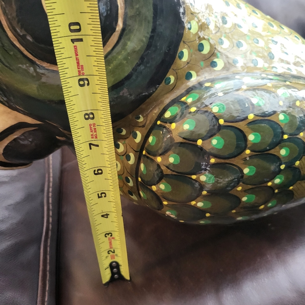 Extra Large Vintage Paper Mache Hand Painted Parrot 22" - Picture 12 of 14